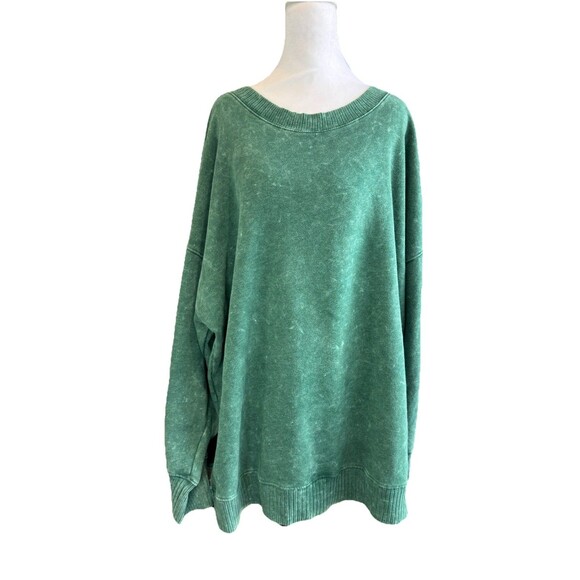 SO Juniors Oversized Weekend Tunic XL Green Long Sleeve Pullover Lightweight NWT - Picture 5 of 11